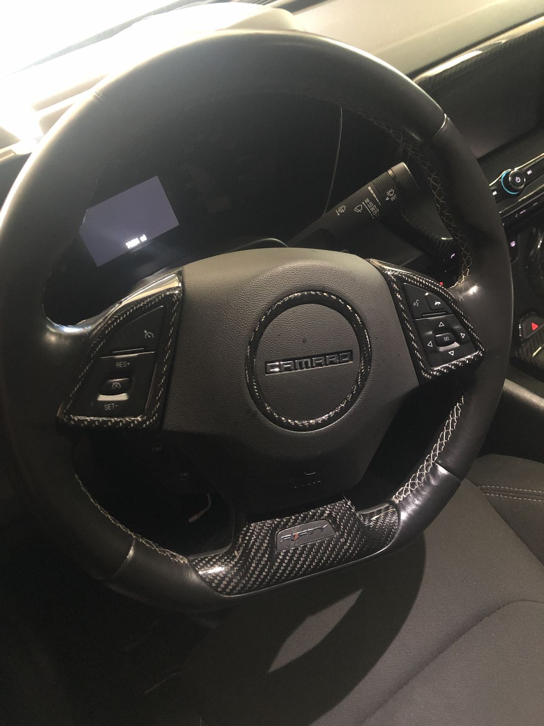 Customer photo review of Steering Wheel Full Chrome Delete Cover For 2016-2021 6th Gen Chevy Camaro