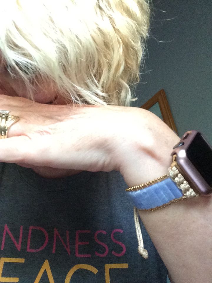 Customer photo review of Plum Agate Apple Watch Strap
