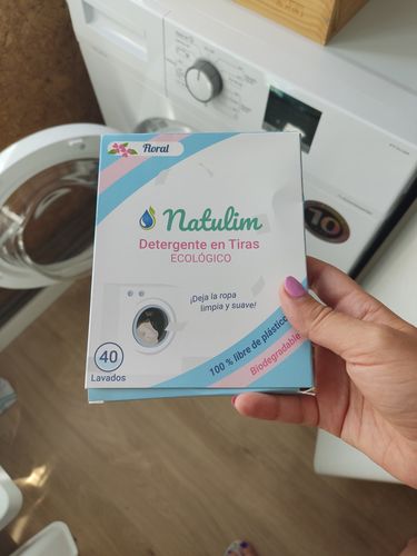 Customer photo review of Eco-Tiras de Detergente 40 lavados Natulim