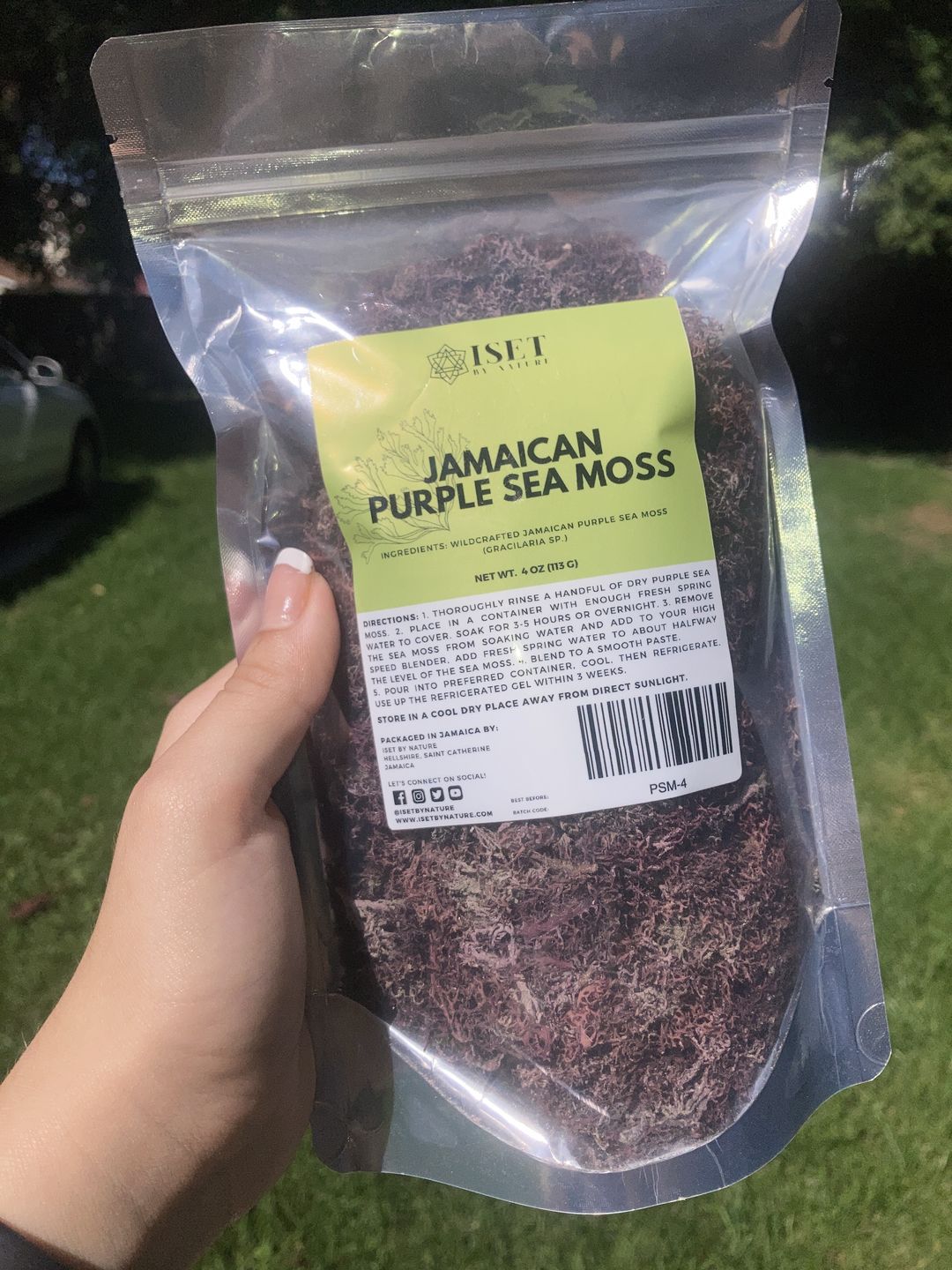 Customer photo review of Jamaican Purple Sea Moss Capsules | 700 mg | 100% Pure | No Fillers | 60 Vegan Capsules