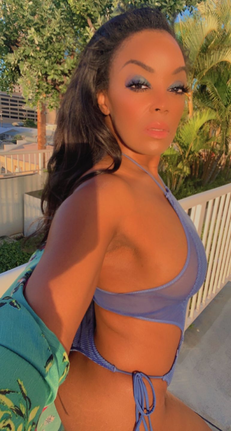 Customer photo review of Naomi One Piece Mesh Swimsuit - Cobalt