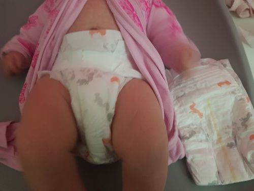 Customer photo review of Moltex Eco Friendly Mini Nappies (3-6kg) 4 Packs