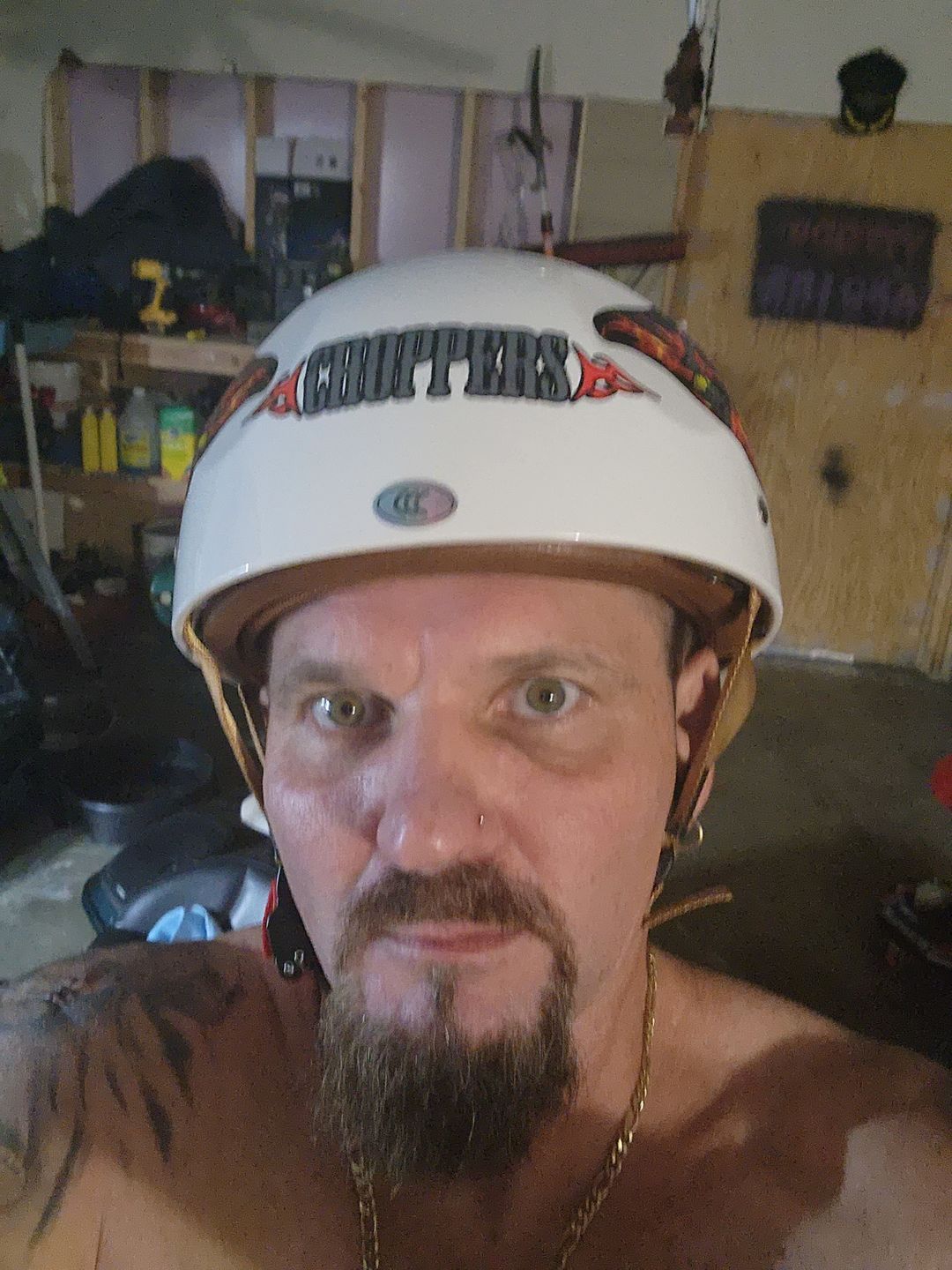 Customer photo review of Baseball Motorcycle Helmet Built-in Visor