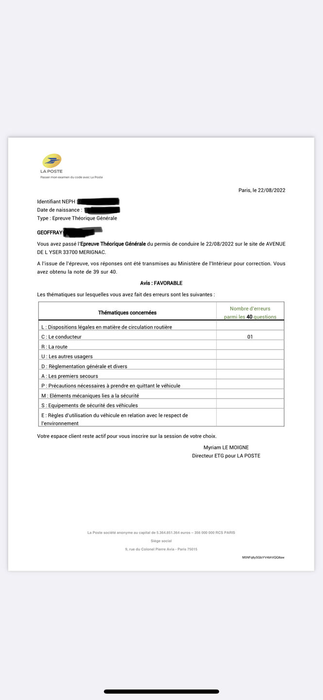 Customer photo review of TON CODE POUR 20€