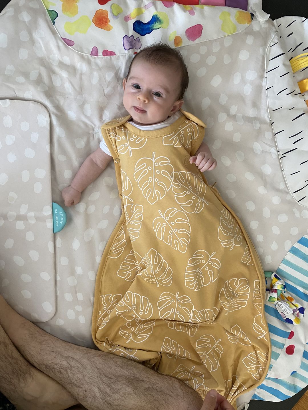 Customer photo review of Ecolino® Adjustable Baby Sleep Bag, Organic Cotton, Universal Size: 2 Months - 2 Years, Monstera Leaf