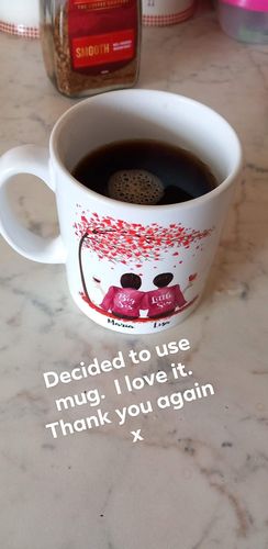 Customer photo review of Up to 5 Sisters, Side by side Tree - Personalised Mug