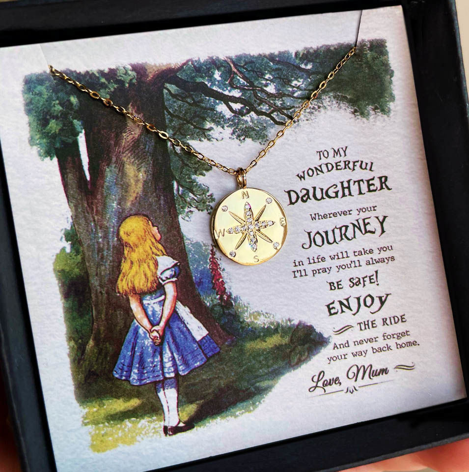 Customer photo review of To My Daughter - Alice Compass Necklace