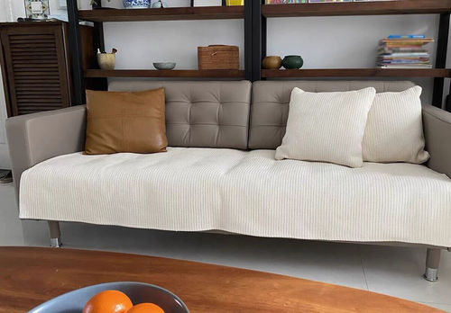 Customer photo review of Thick Linen Anti-Slip Couch Protector, Sectional Sofa Cover, Sofa Arm Covers