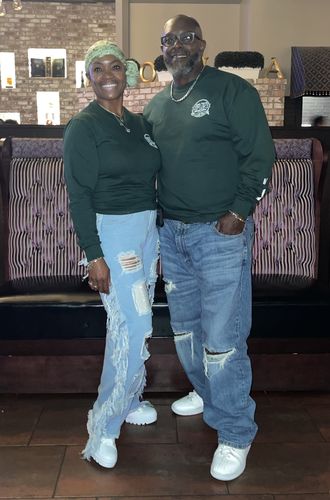 Customer photo review of Fringe Combo Ripped Jeans