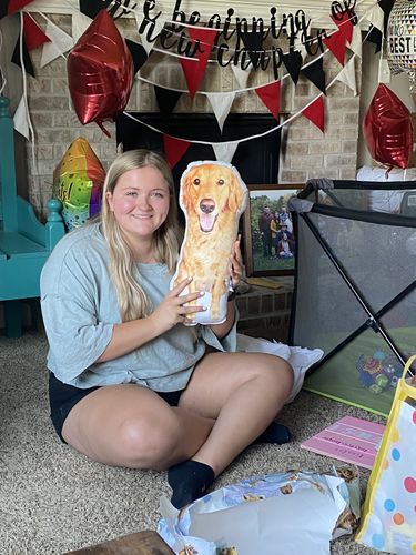 Customer photo review of Create A Custom Dog Pillow