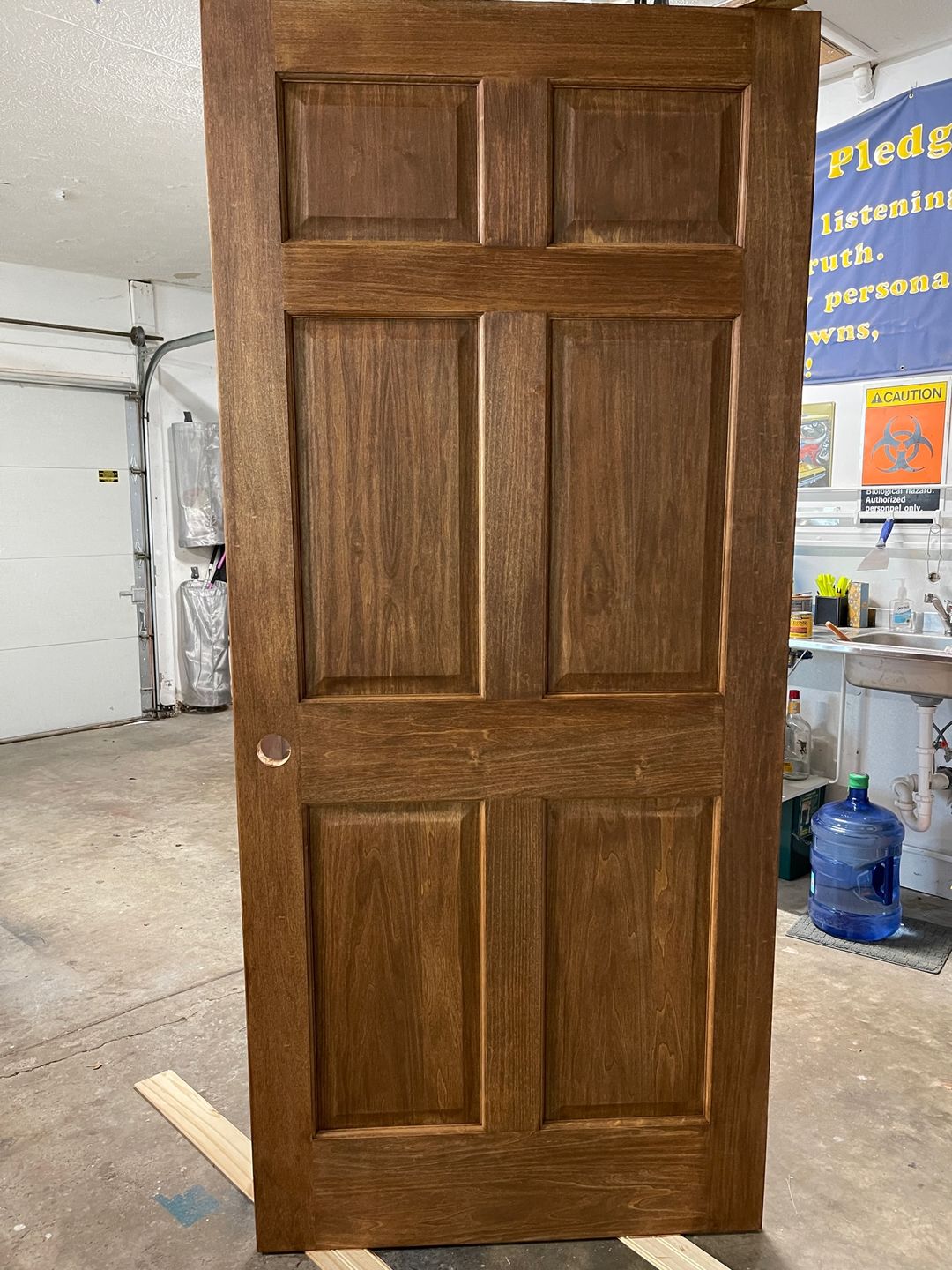 Customer photo review of Poplar Interior Door Slab (6 Panel)