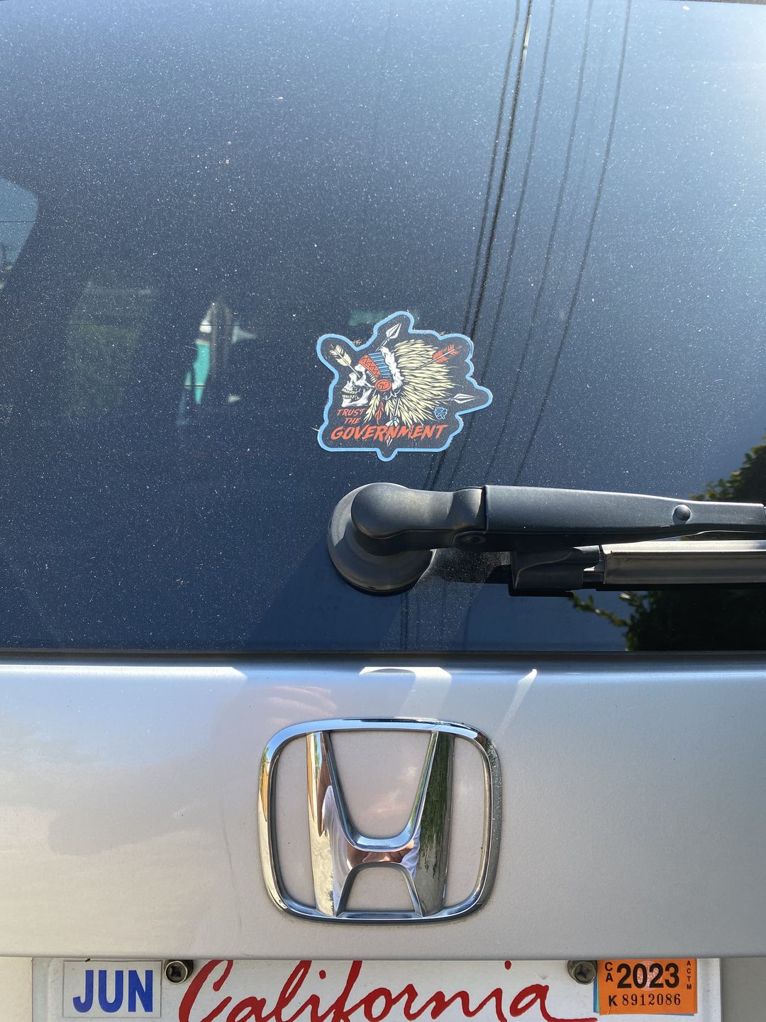 Customer photo review of Trust the Government Decal