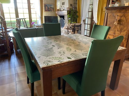 Customer photo review of Vert - Housses Extensibles de chaise
