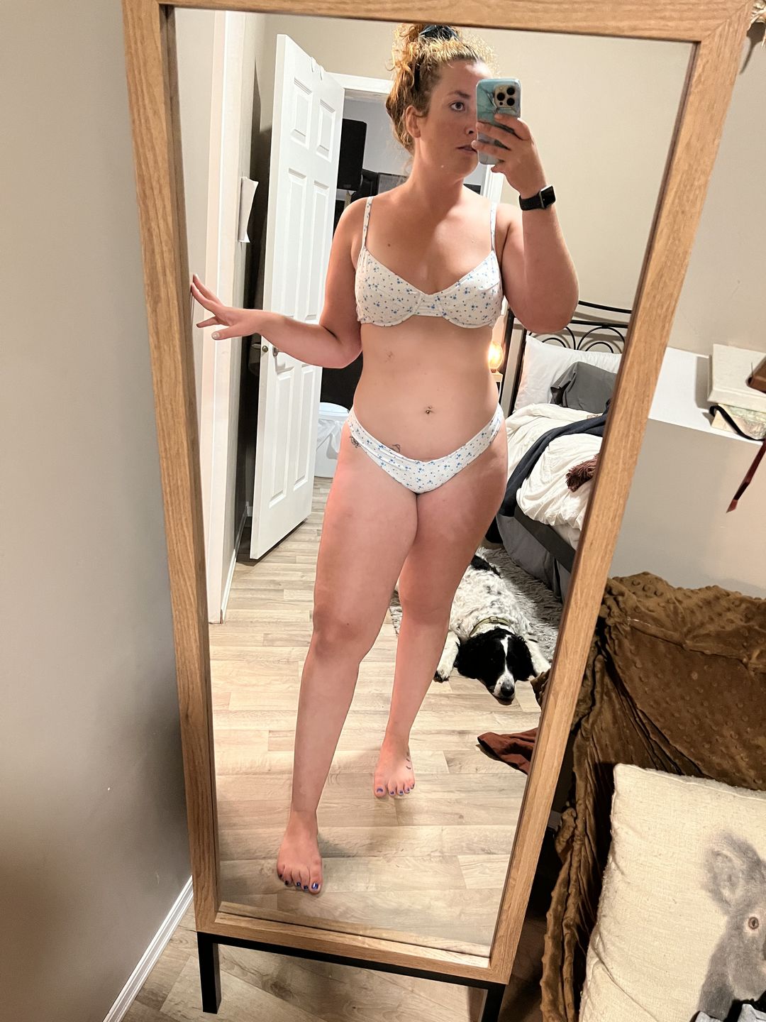 Customer photo review of Nova Underwire Bra - Blue Lily