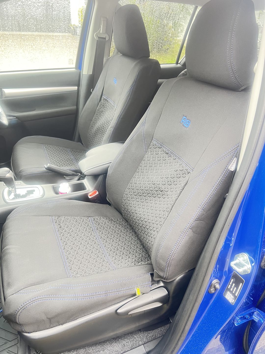Customer photo review of Toyota HiLux 8th Gen Premium Neoprene 2x Front Seat Covers (Made to Order)