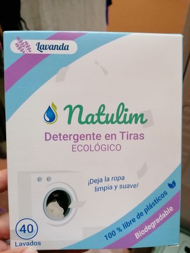 Customer photo review of Eco-Tiras de Detergente 40 lavados Natulim
