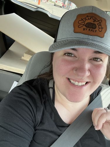Customer photo review of Custom Leather Patch Trucker Hat - Richardson 112