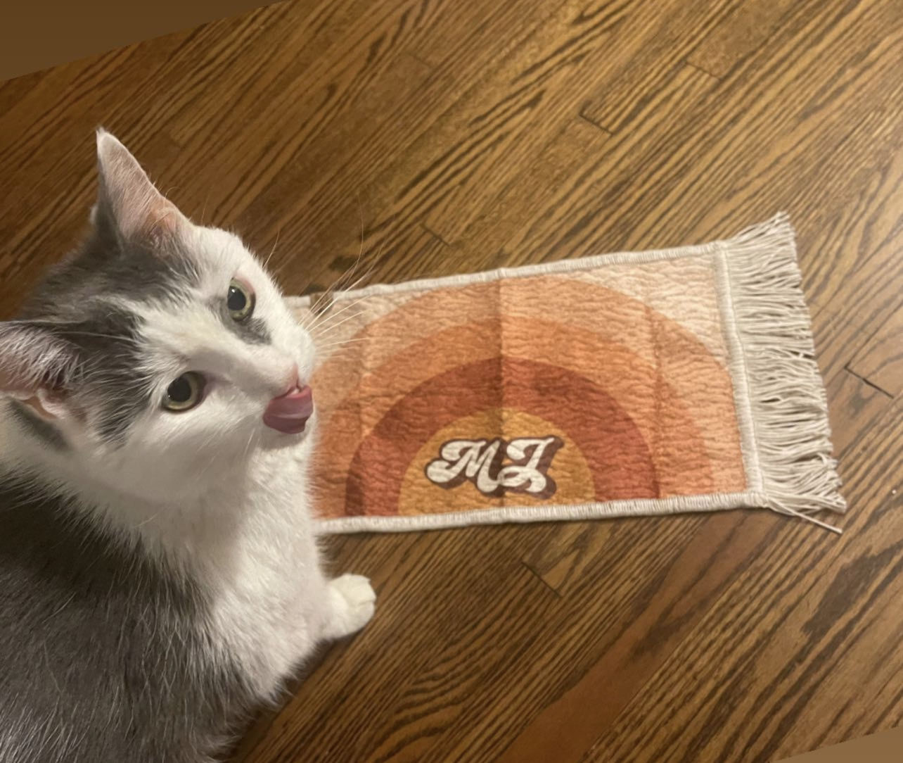 Customer photo review of Personalized Pet Placemat- Maude
