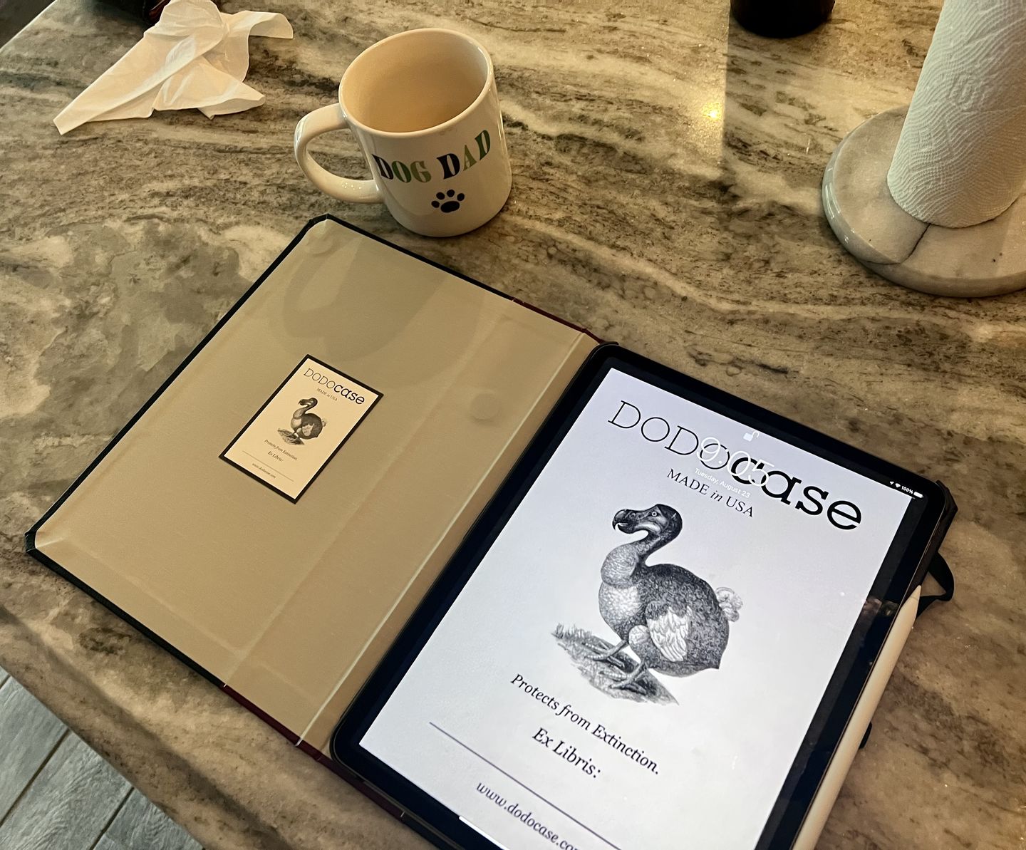 Customer photo review of Executive Leather iPad Case