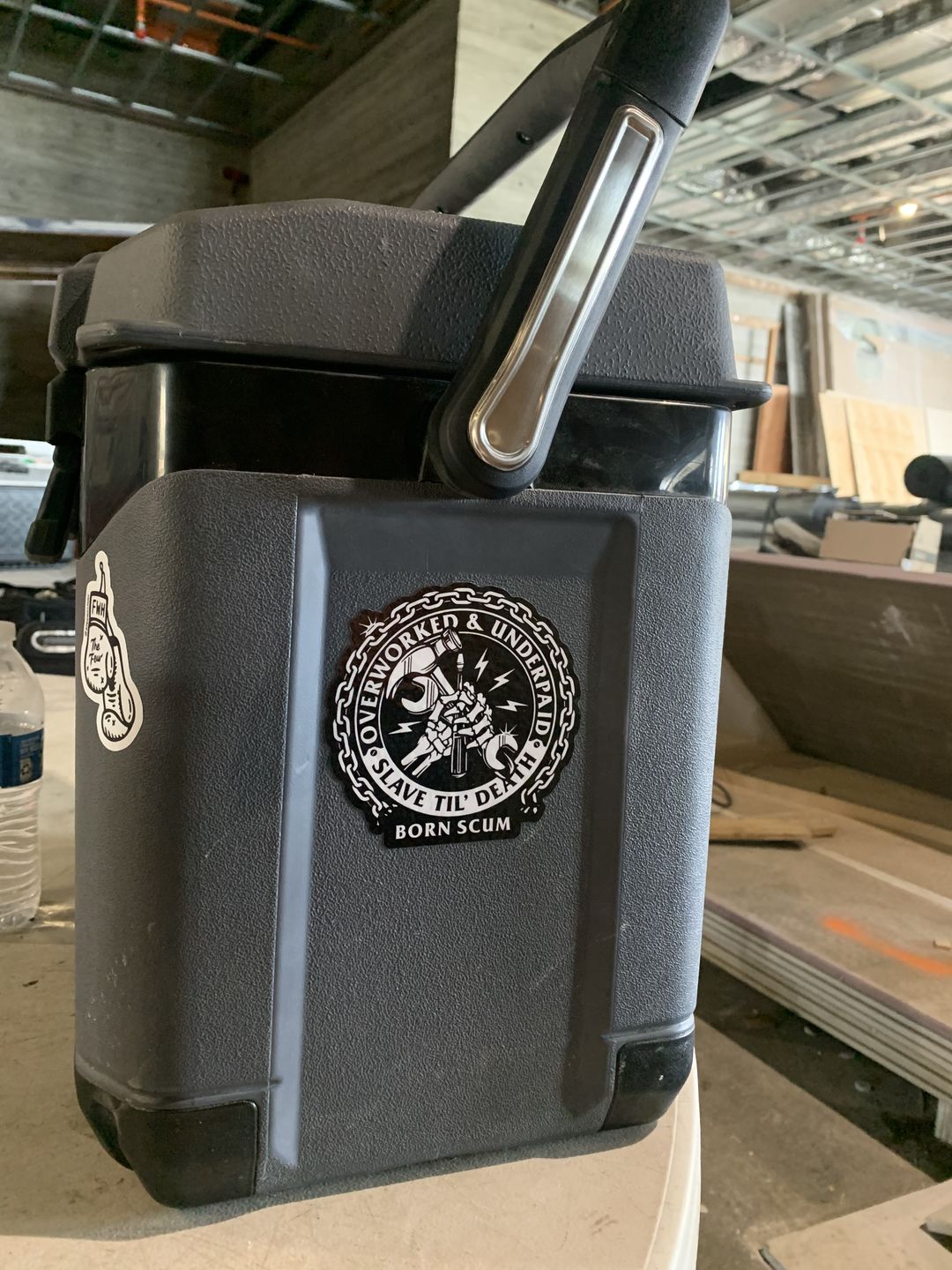 Customer photo review of OVERWORKED STICKER