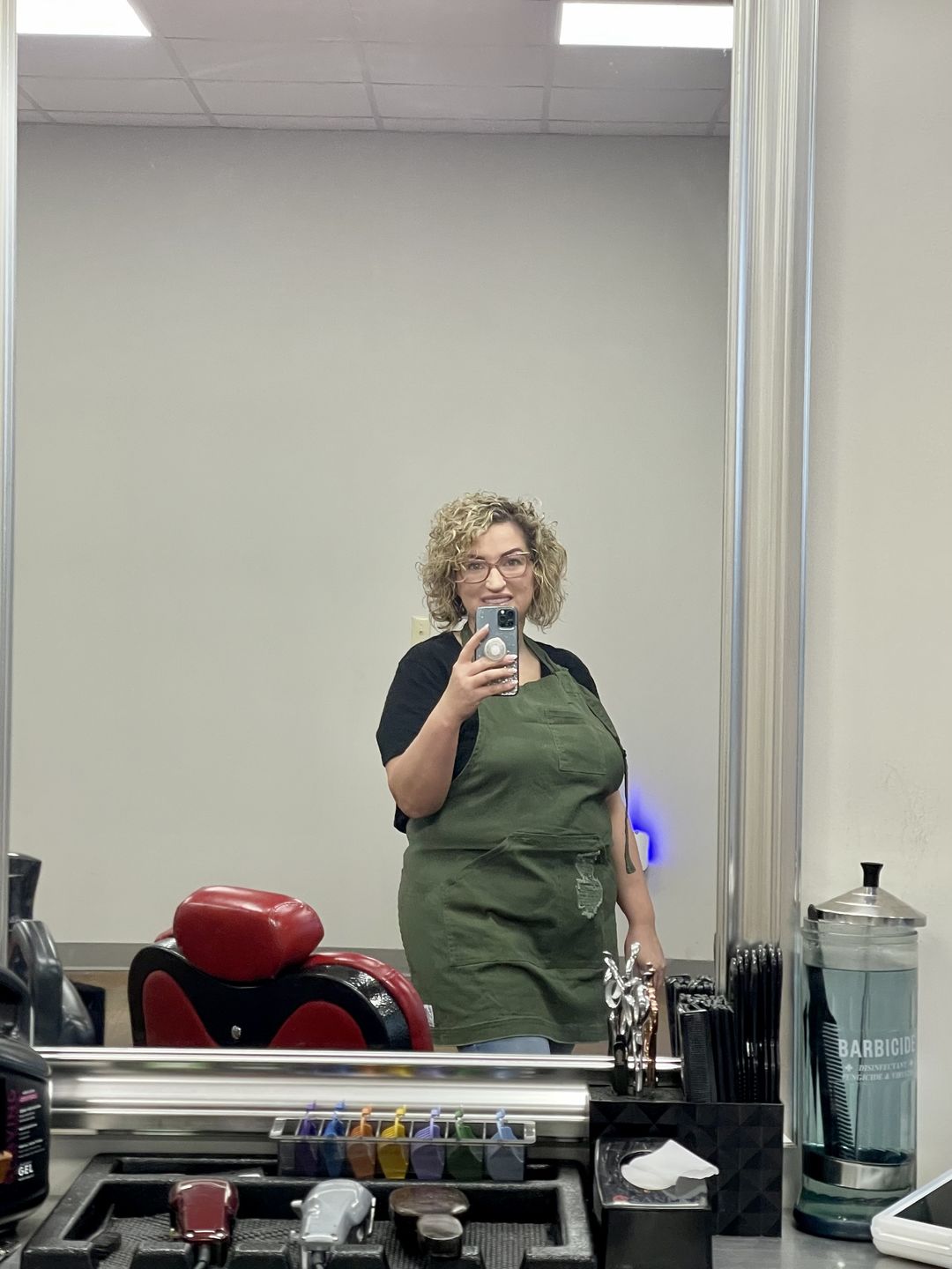 Customer photo review of Olive Green Apron