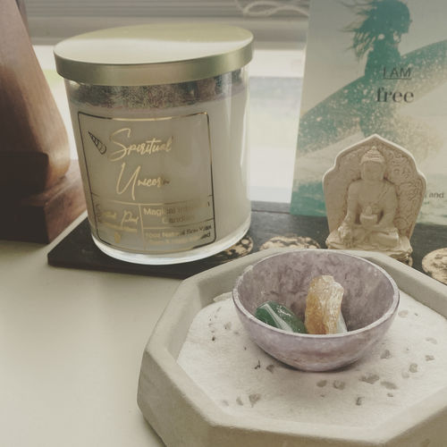 Customer photo review of Spiritual Unicorn Candle, For Yoga, Meditation, Spiritual Enlightenment, Chakra Alignment
