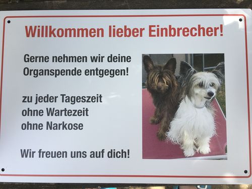 Customer photo review of Personalisierbares -Foto- Schild "Einbrecher"