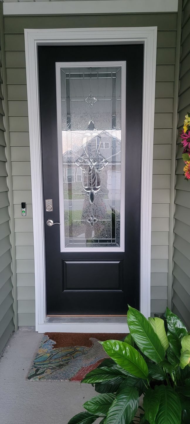 Customer photo review of Wexford Glass and Frame Kit (Full Lite 24" x 66" Frame Size)