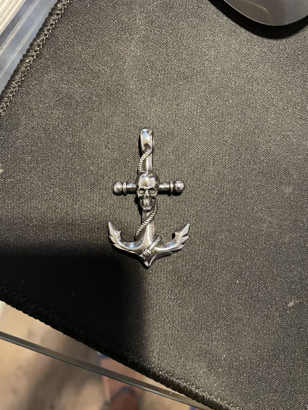 Customer photo review of SKULLED ANCHOR. - NECKLACE