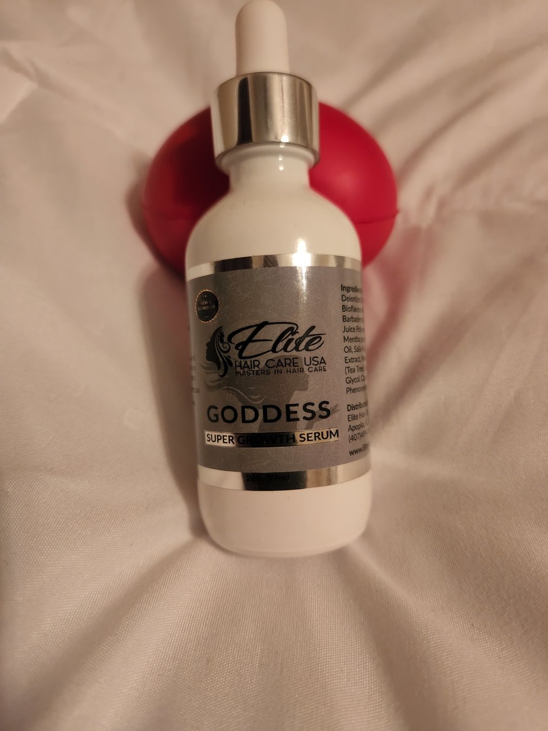 Customer photo review of Super G  Vital Growth Serum Water-based scalp serum infused with white willow bark