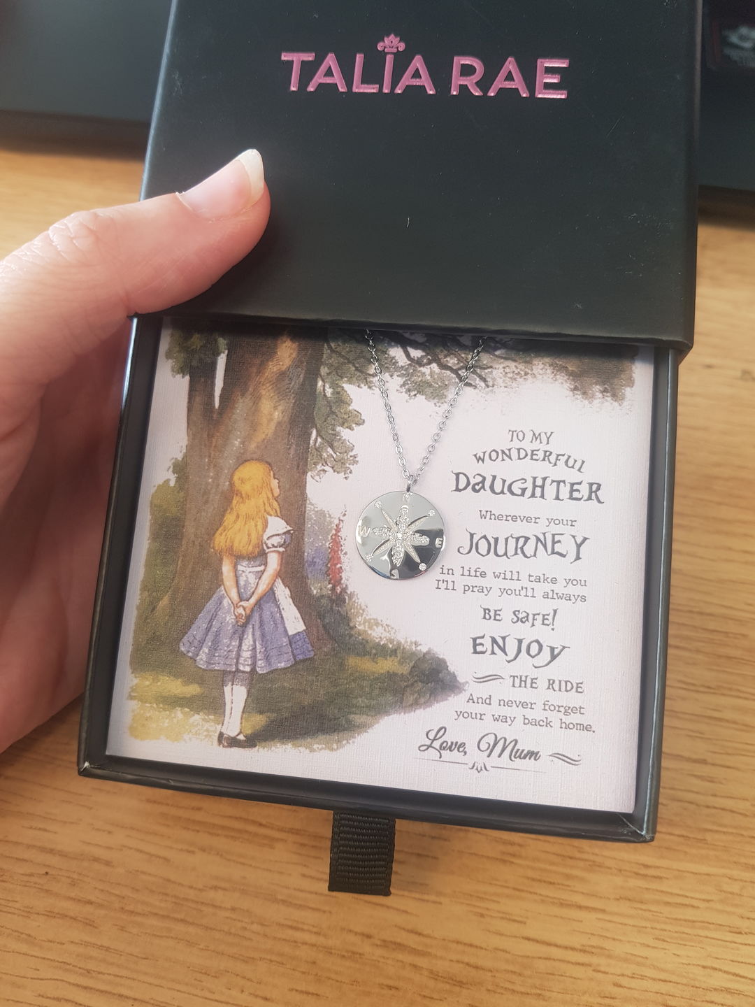 Customer photo review of To My Daughter - Alice Compass Necklace