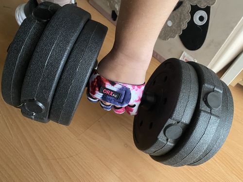 Customer photo review of Guantes Pesas GRAB Mujer