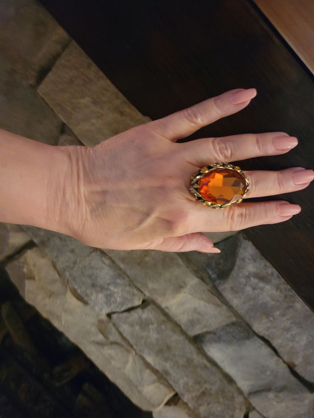 Customer photo review of HEIDI DAUS® "Dare To Wear" Oversized Crystal Cocktail Statement Ring