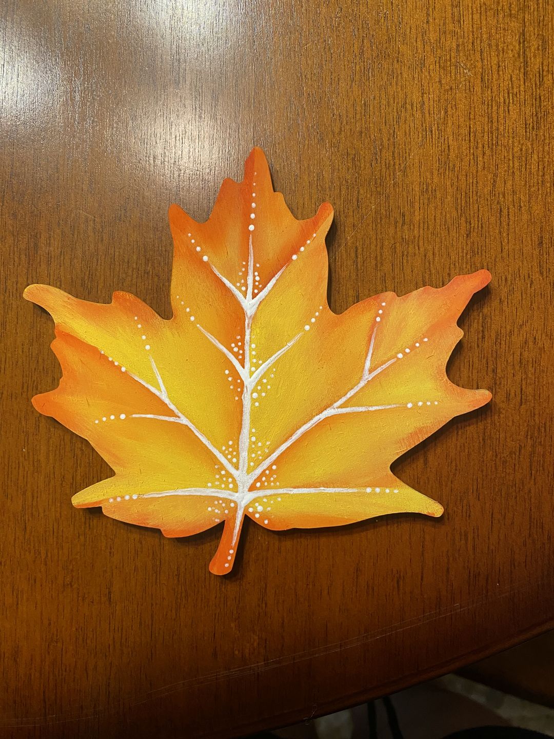 Customer photo review of Unfinished Wood Maple Leaf Shape - Craft - up to 36" DIY