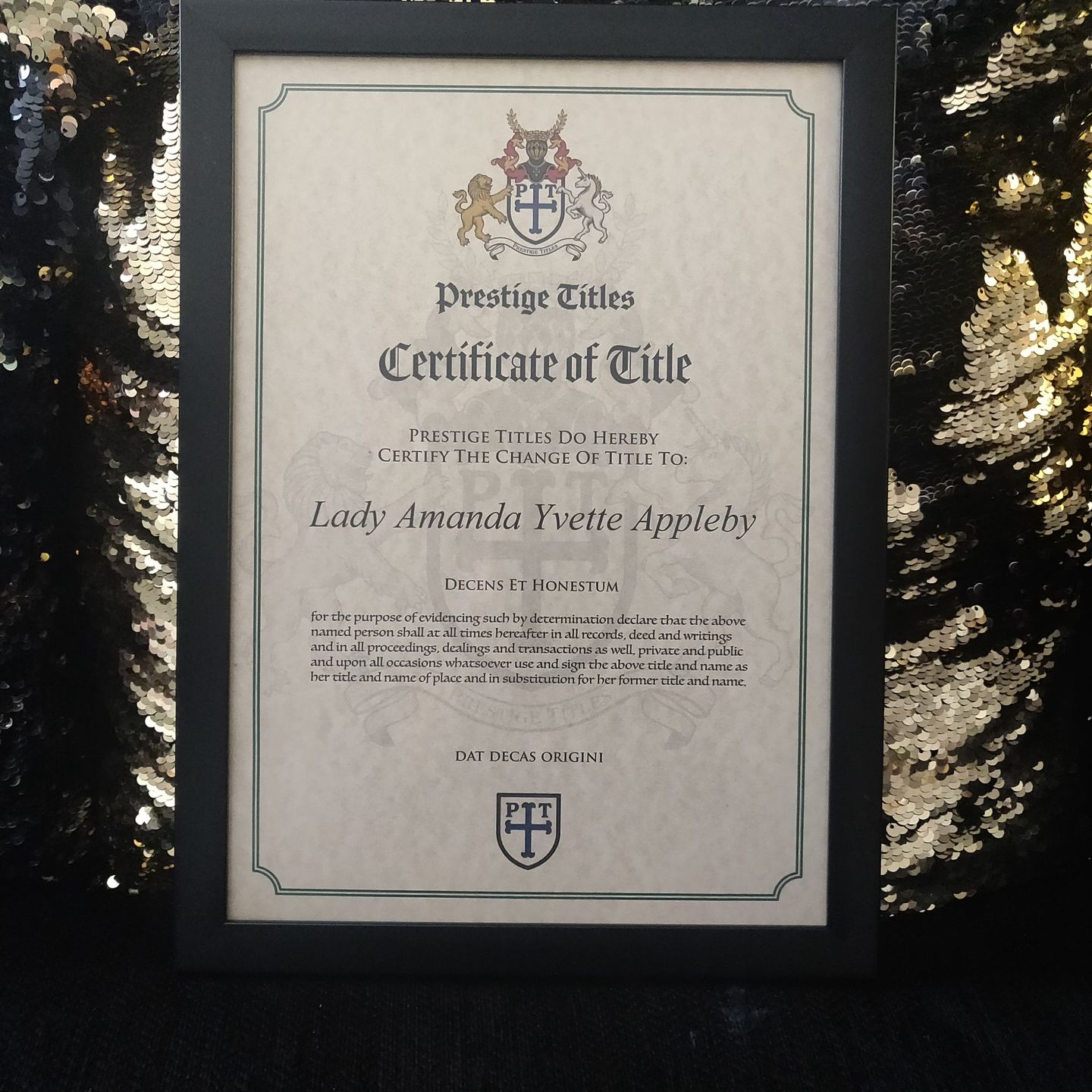 Customer photo review of Frame your certificate