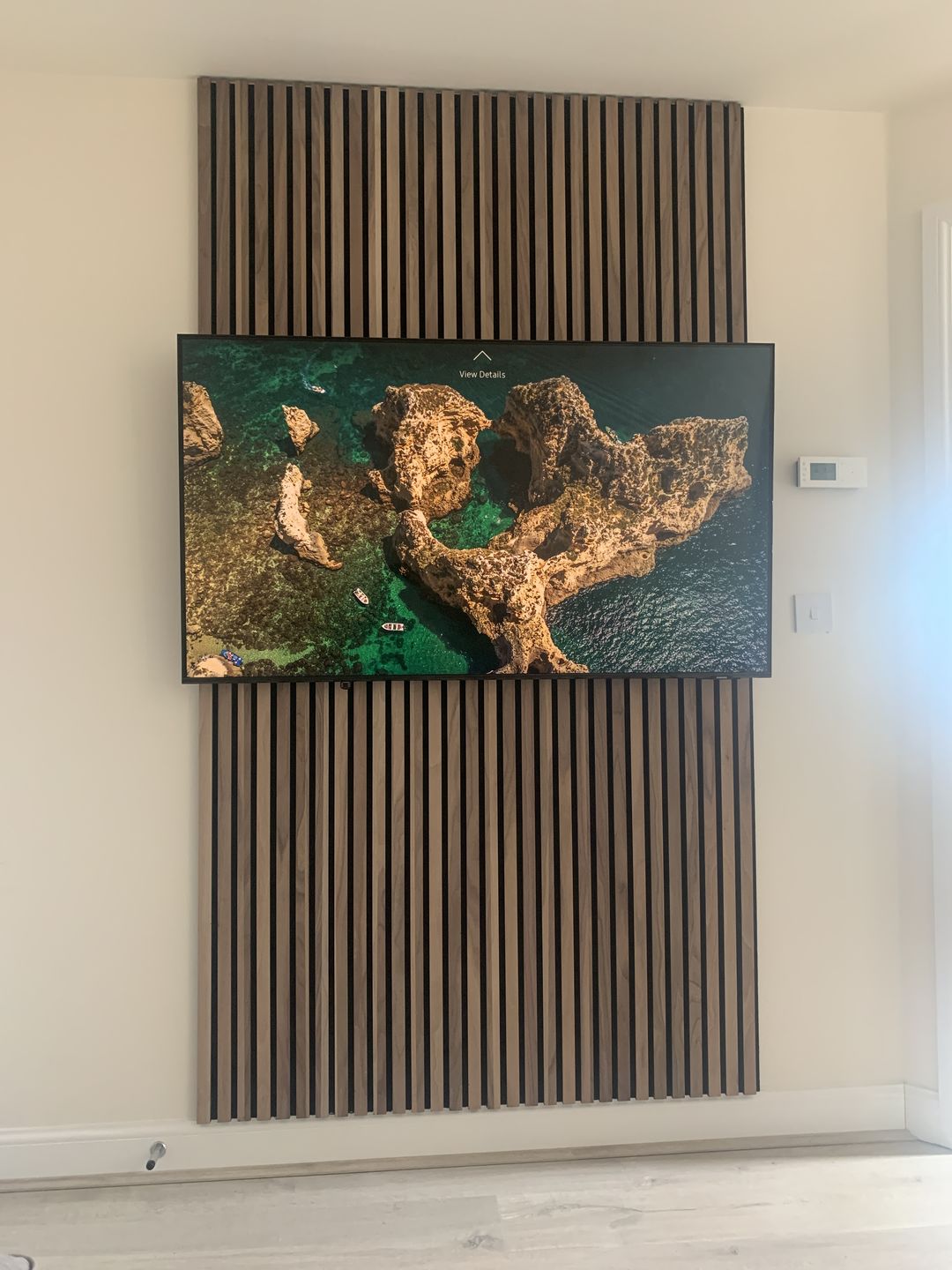 Customer photo review of SlatWall Acoustic Walnut