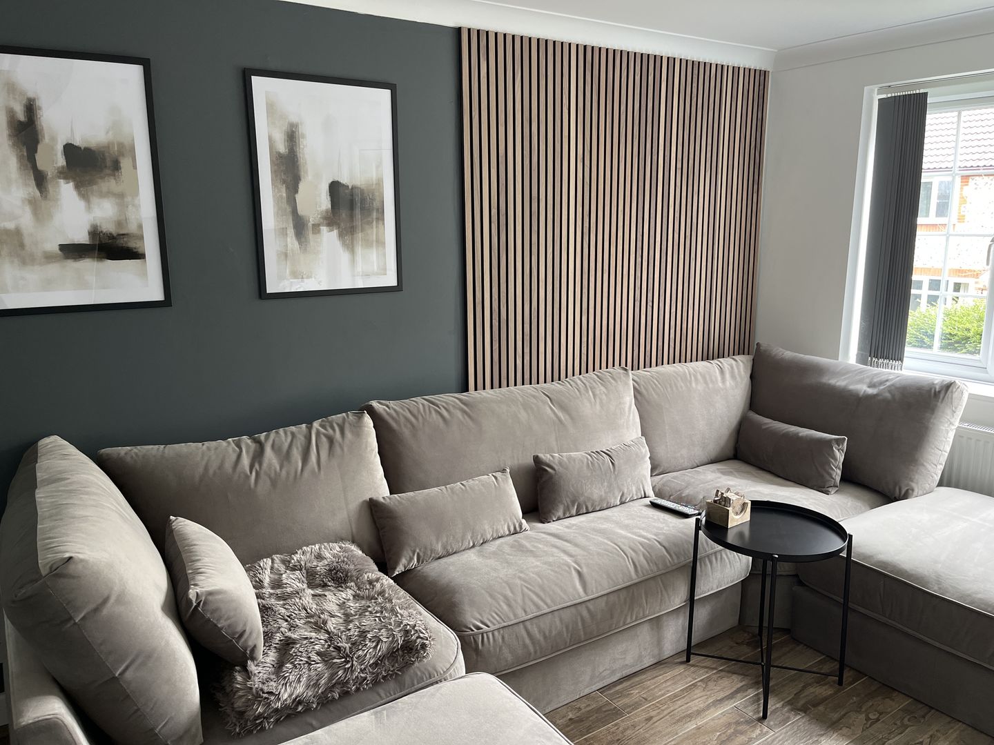 Customer photo review of SlatWall Acoustic Walnut