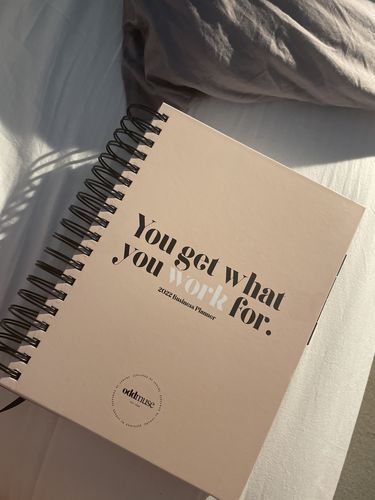 Customer photo review of You Get What You Work For 2022 Planner