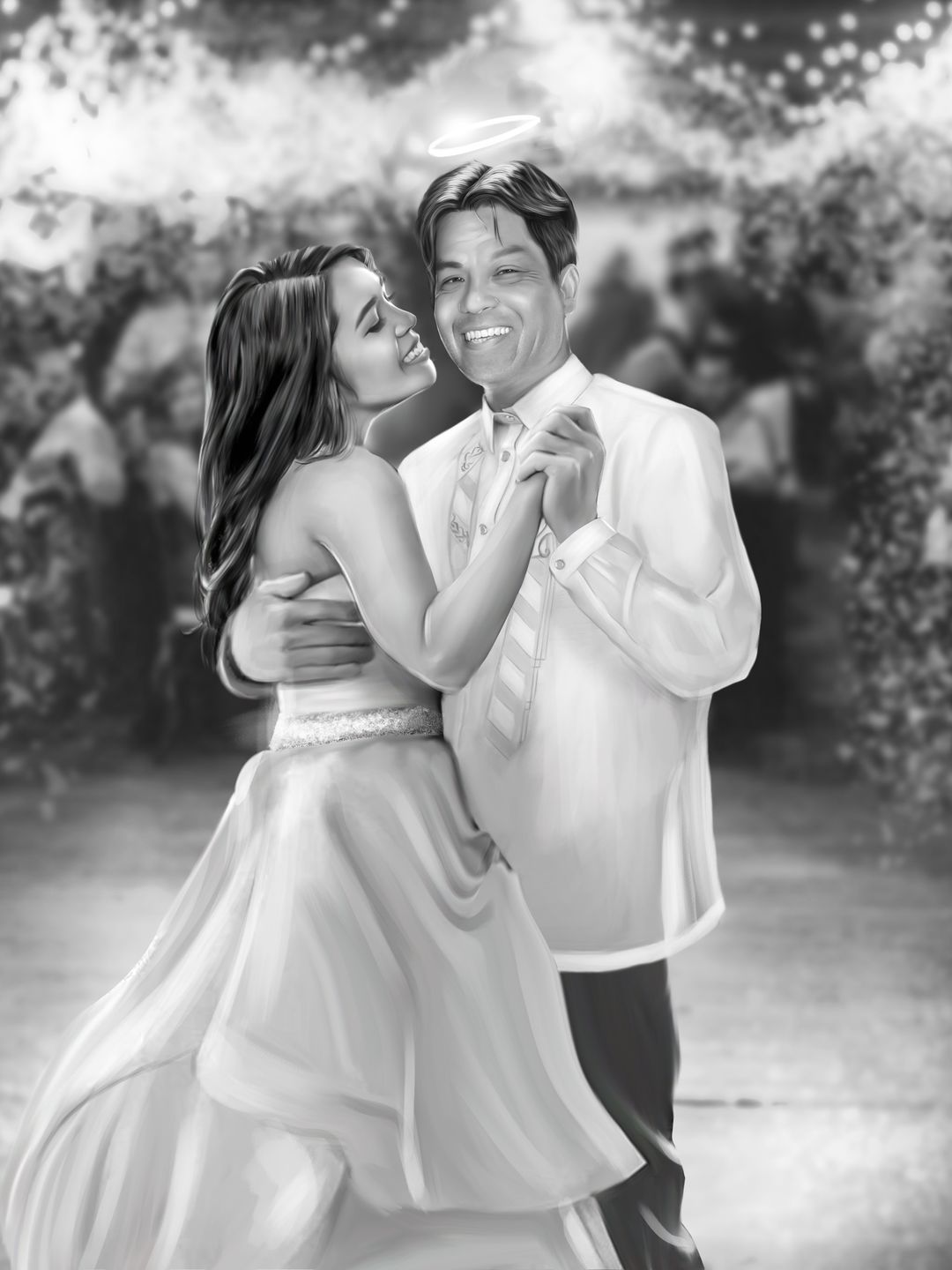 Customer photo review of Charcoal Memorial Portraits from Photos