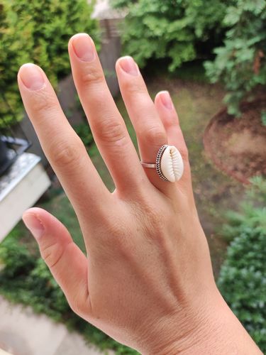 Customer photo review of Cowrie Ring
