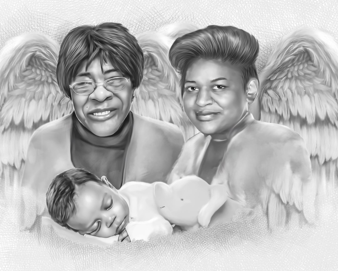 Customer photo review of Charcoal Memorial Portraits from Photos