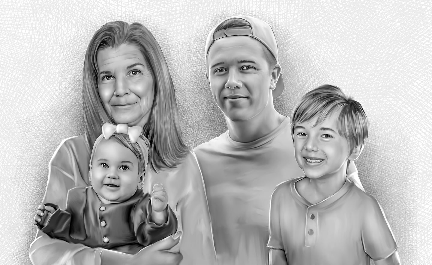 Customer photo review of Charcoal Memorial Portraits from Photos