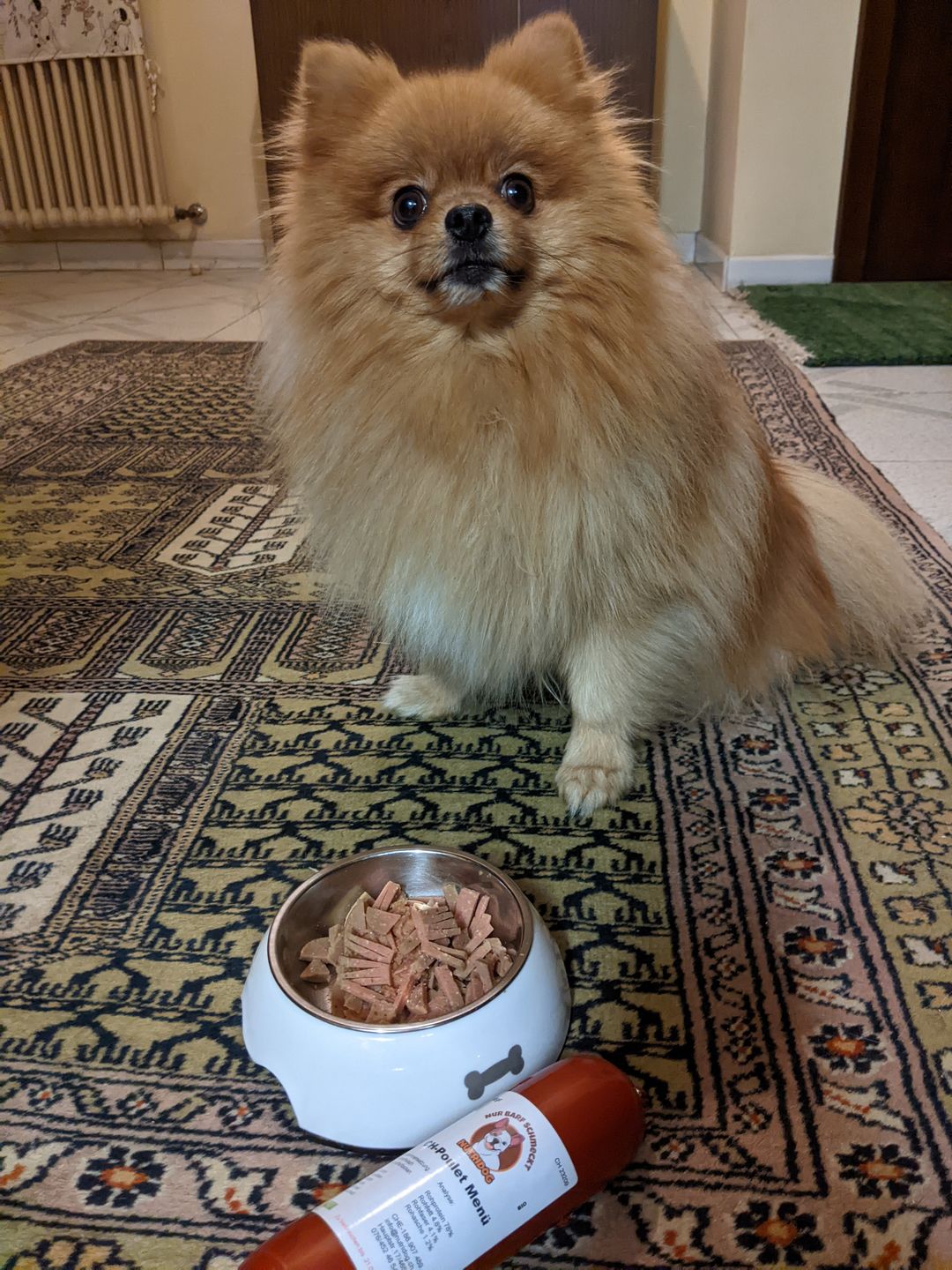 Customer photo review of Nutridog Menu Deluxe Poulet pro Wurst 250g ab 4.20.-