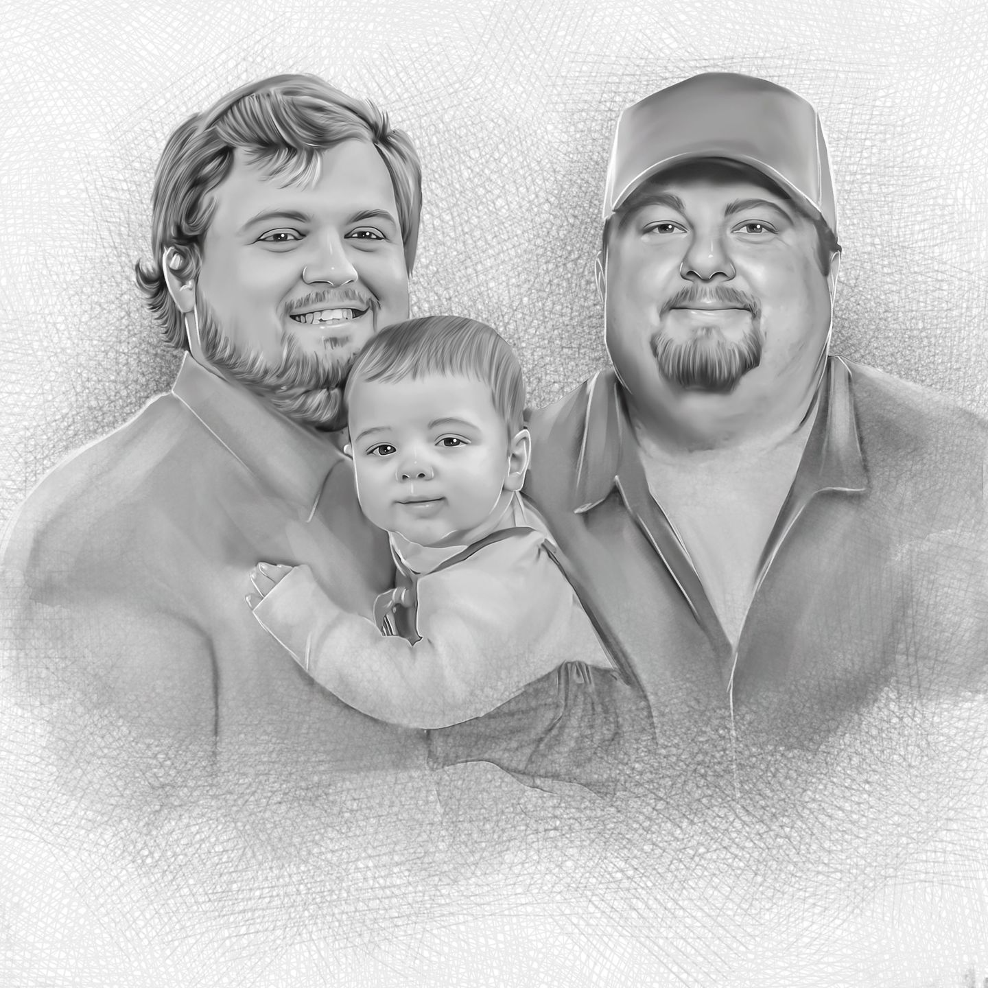 Customer photo review of Charcoal Memorial Portraits from Photos
