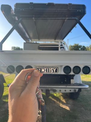 Customer photo review of WA Prestige Licence Plate Custom Keychain