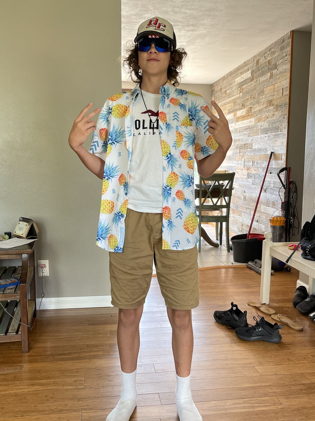 Customer photo review of 21 Pineapples Signature Button Up Shirt (White)