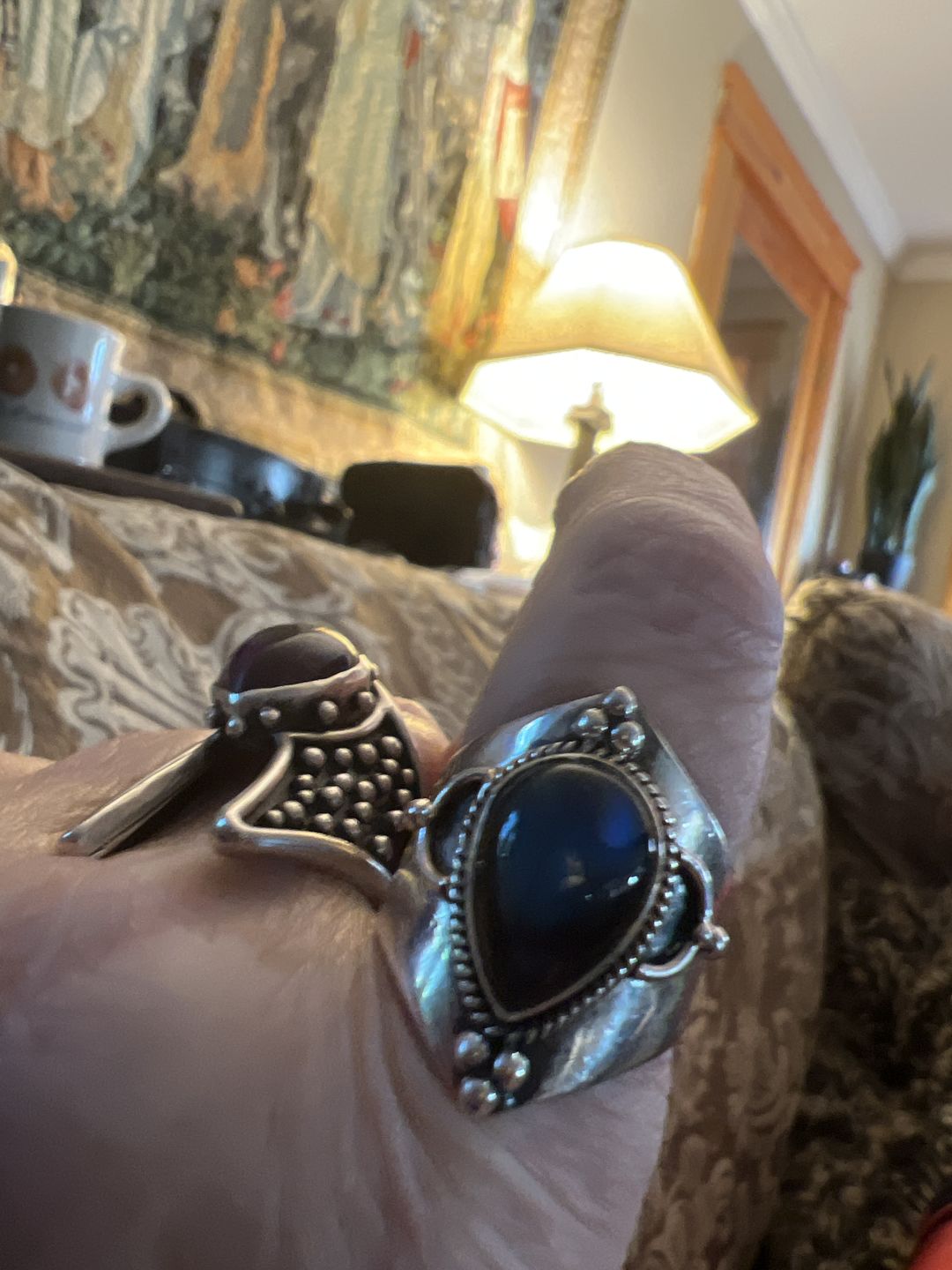 Customer photo review of Teardrop Labradorite Ring Sterling Silver