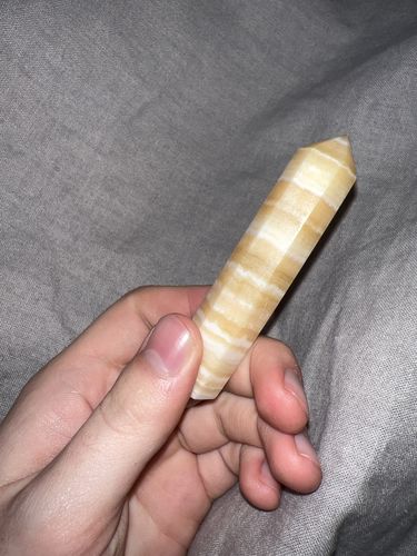 Customer photo review of Banded Orange Calcite Towers
