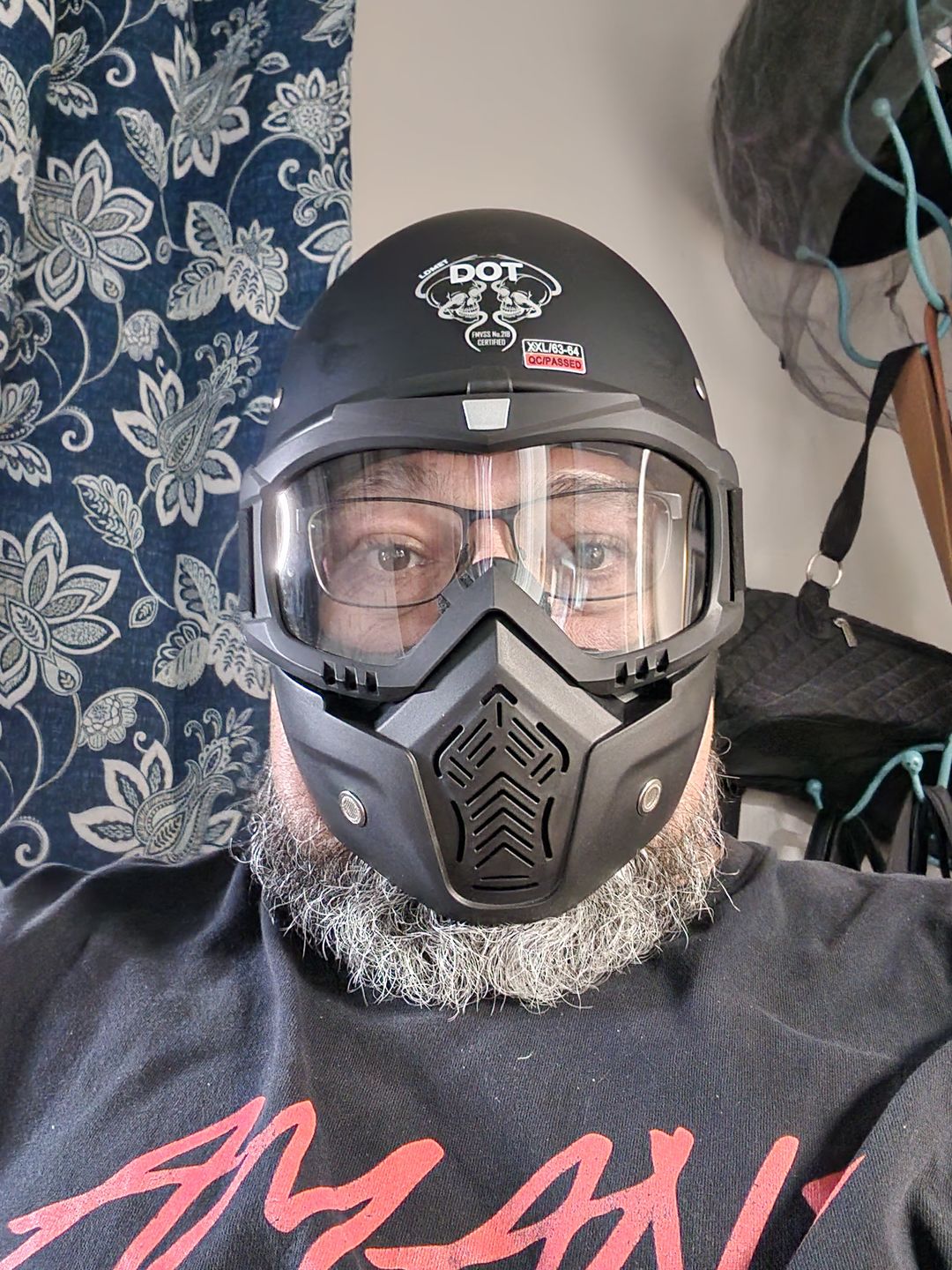 Customer photo review of World's Smallest & Lightest DOT Open Face Polo Helmet- Matte Black