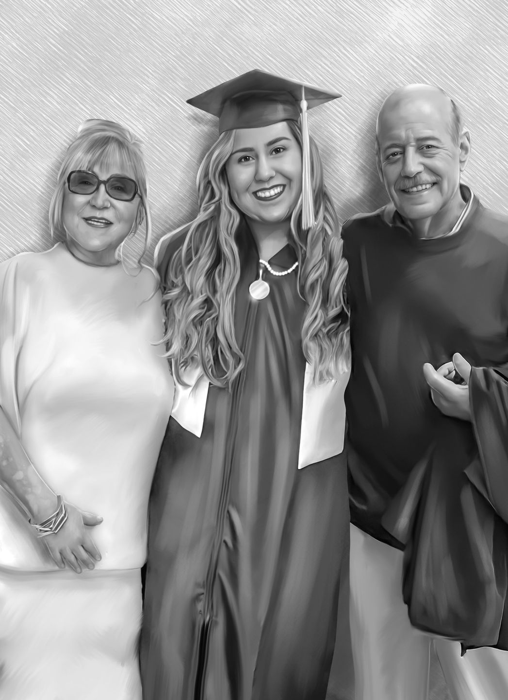 Customer photo review of Charcoal Memorial Portraits from Photos